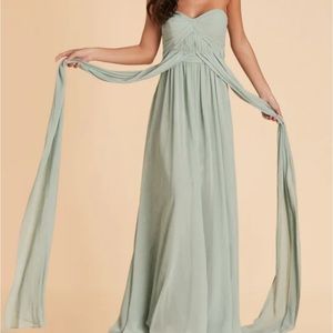Birdy Grey, Bridesmaids Dress, Sage Chiffon, Size Medium.